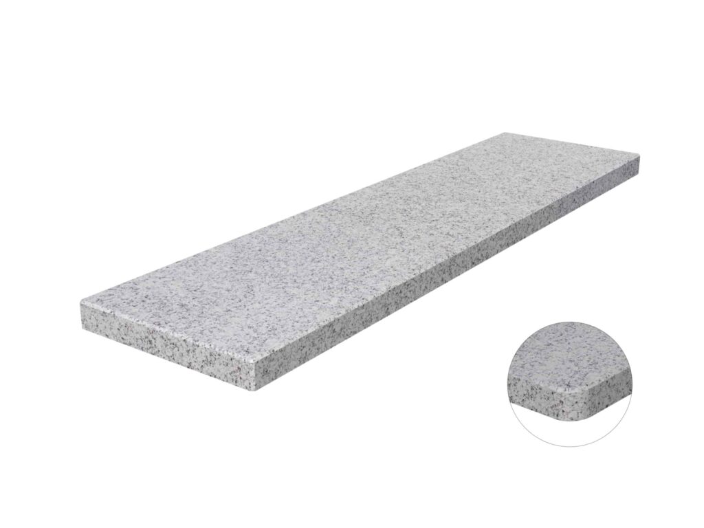 Fensterbank Granit Bianco Crystal geflammt 3cm