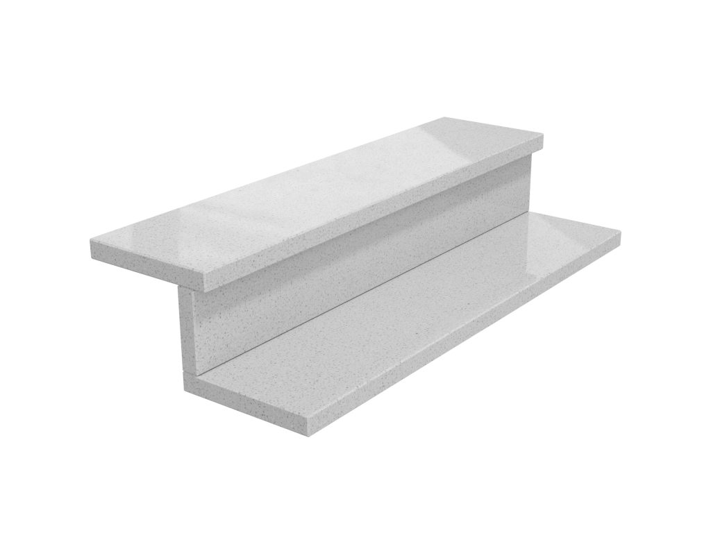 Treppen aus Agglo Marmor Bianco Micro 3cm