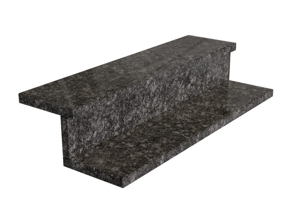 Granit-Treppen Steel Grey Antiquität 2cm