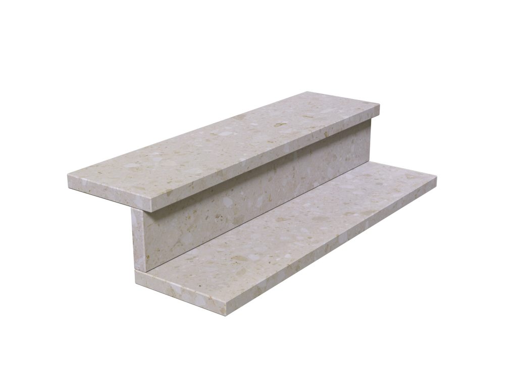 Treppen aus Agglo Marmor Botticino 3cm