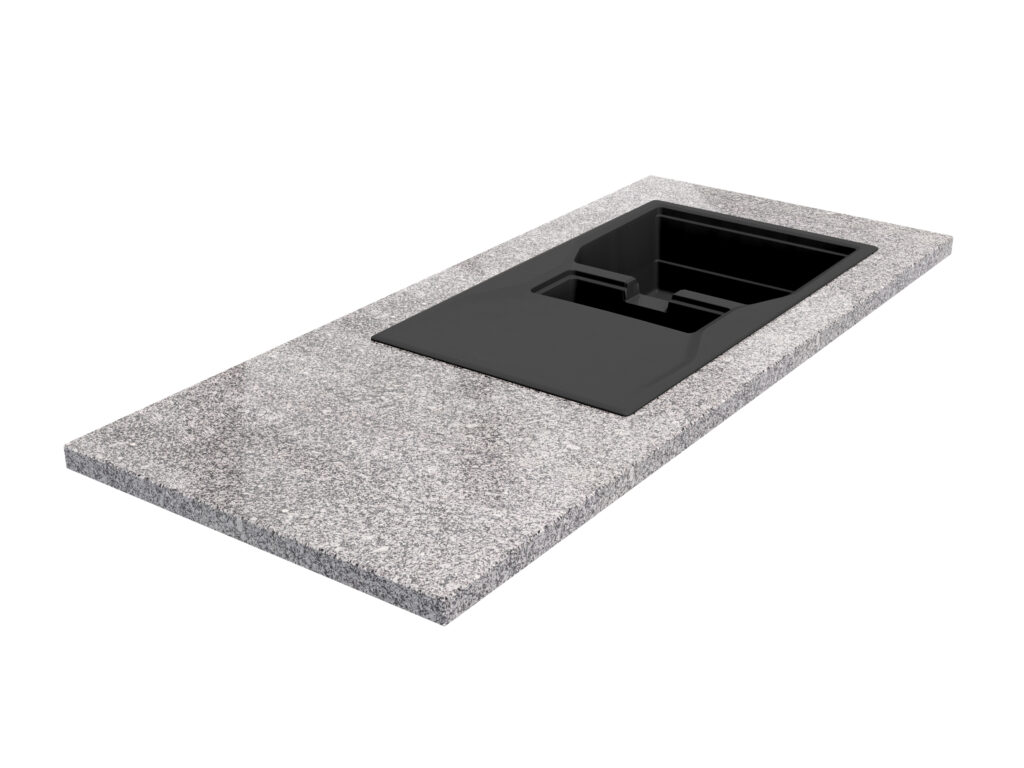 Küchenarbeitsplatte aus Granit Bianco Crystal 3cm