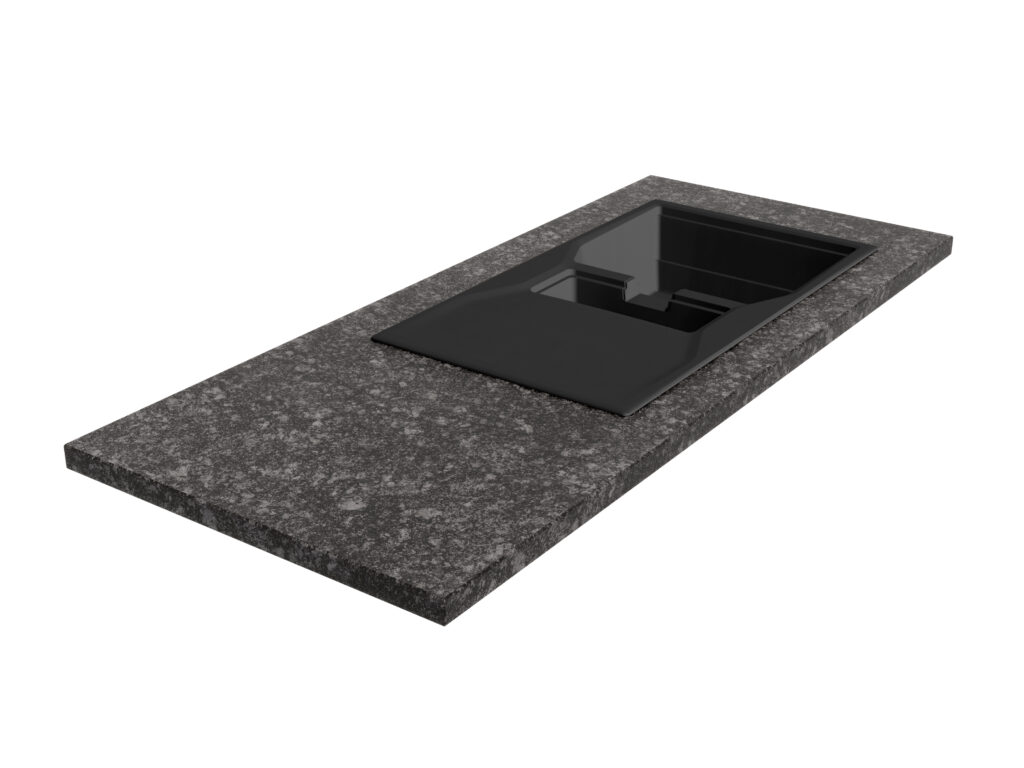 Küchenarbeitsplatte aus Granit Steel Grey Antiquität 2cm