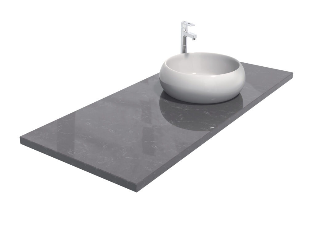 Badezimmer-Arbeitsplatteaus Agglo Marmor Baltic Grey 2cm