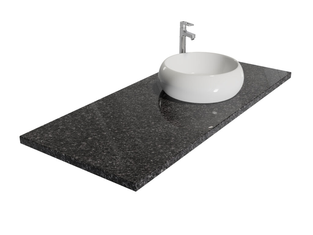 Badezimmer-Arbeitsplatteaus Granit Black Antracite 2cm