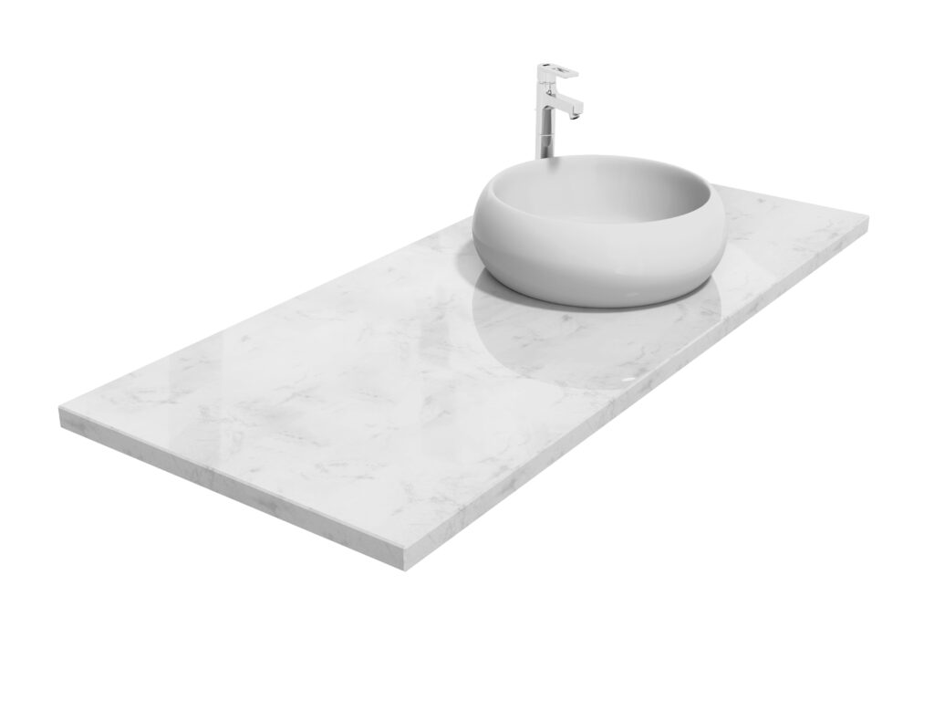 Badezimmer-Arbeitsplatteaus Agglo Marmor Carrara 2cm