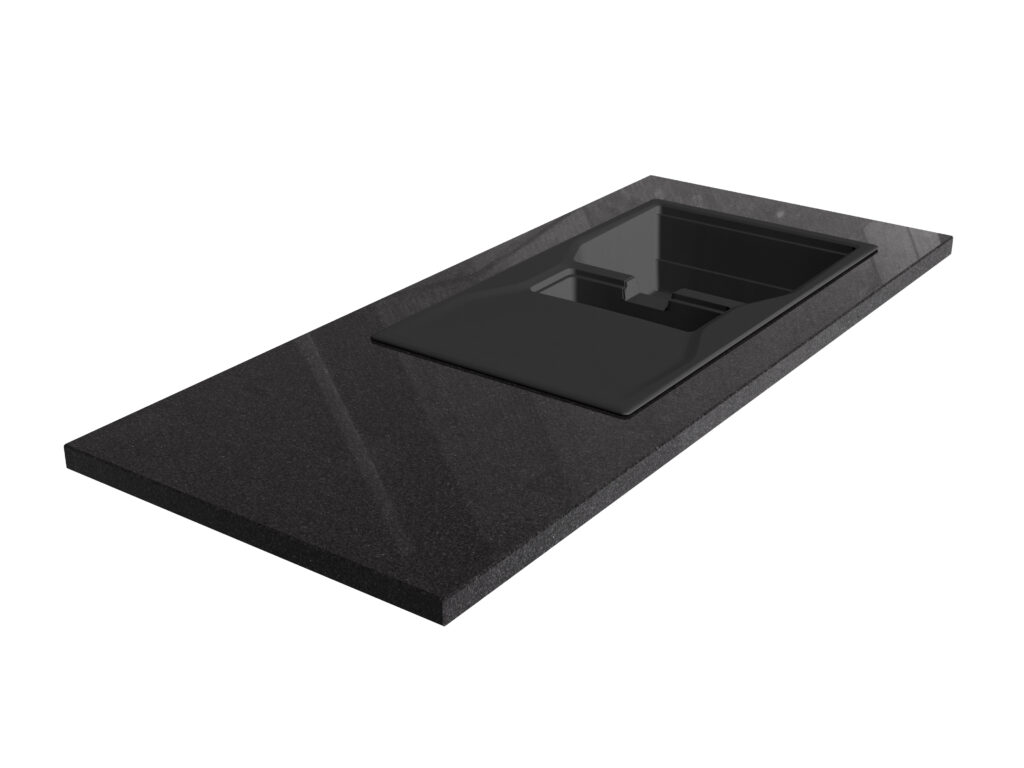 Küchenarbeitsplatte aus Granit Absolute Black 3cm