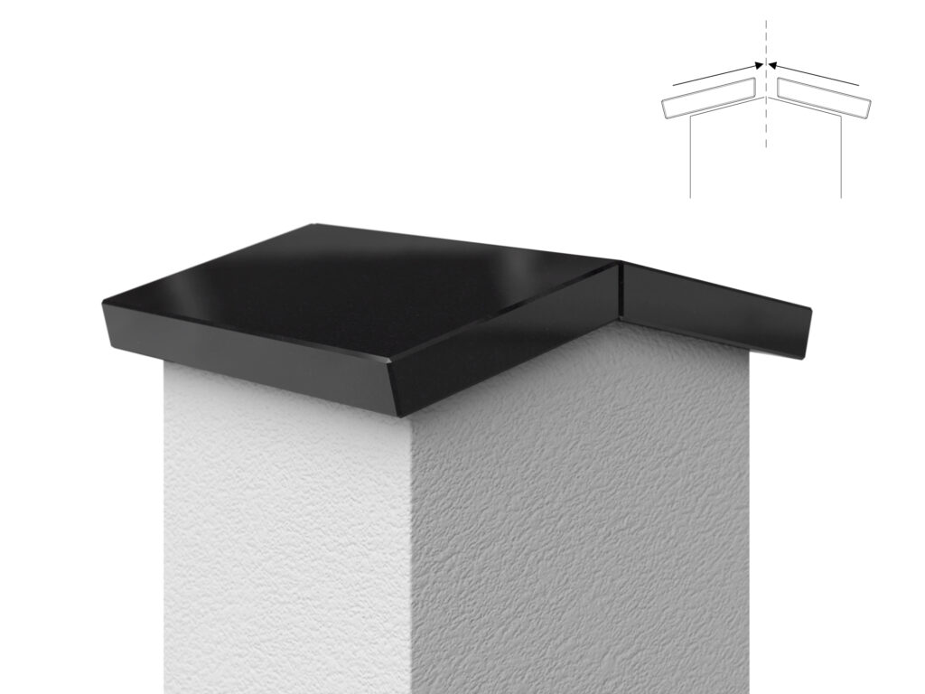 Granit Giebel Abdeckung Geklebt Absolute Black 2cm