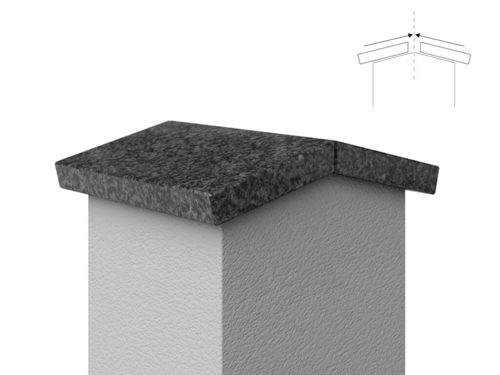 Granit Giebel Abdeckung Geklebt Impala Oryginalna RPA 5cm