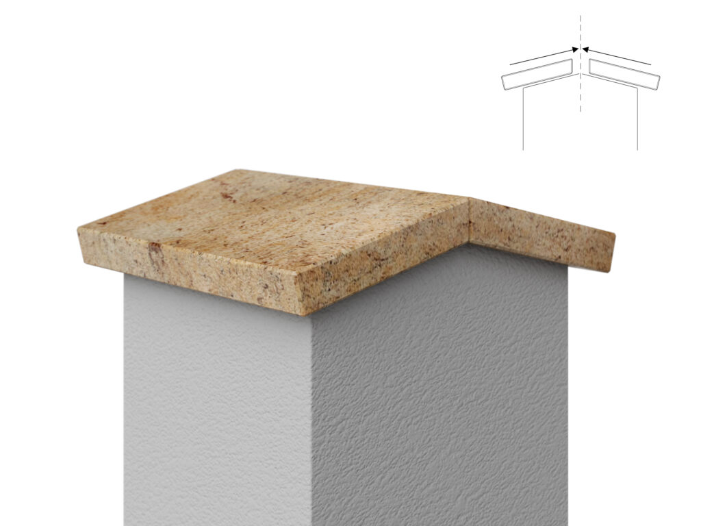 Granit Giebel Abdeckung Geklebt Shivakashi 3cm