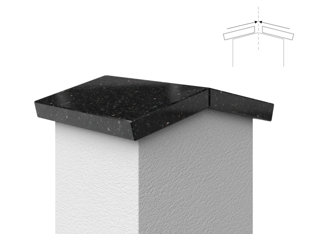 Granit Giebel Abdeckung Geklebt Star Galaxy 3cm
