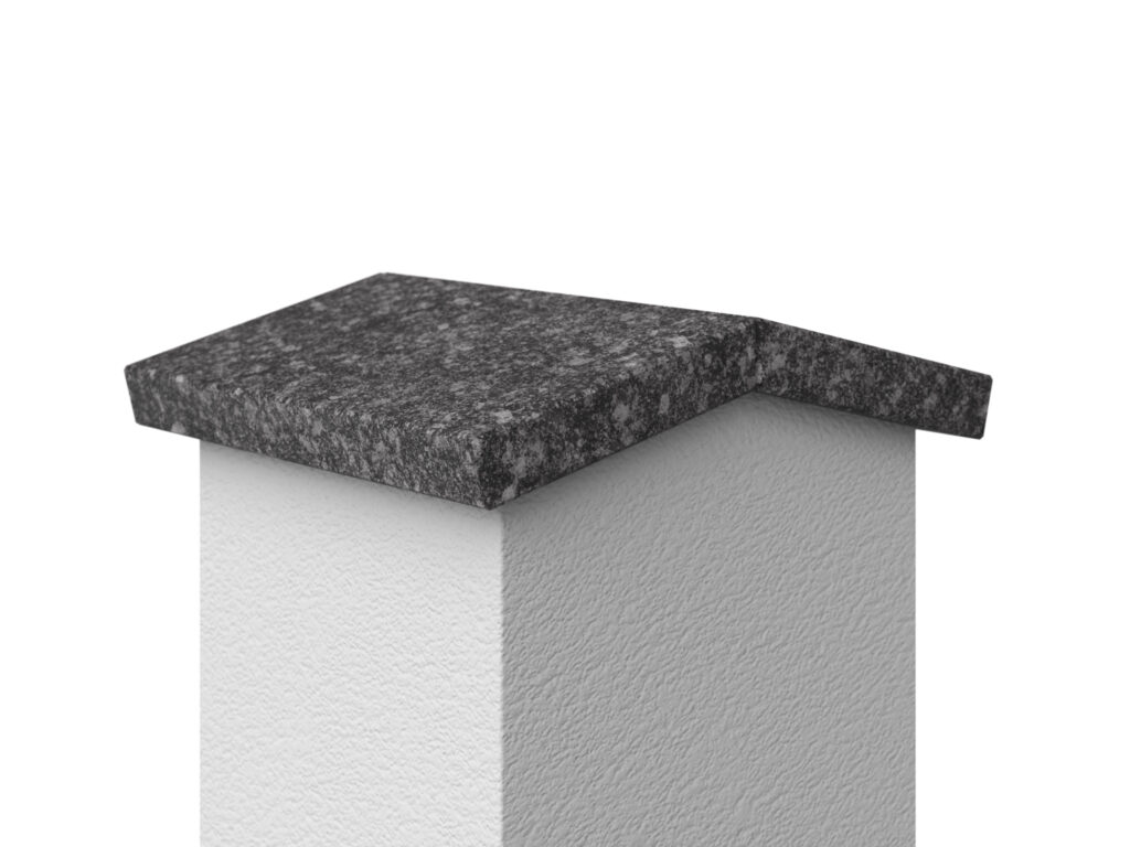 Granit Giebel Abdeckung Geklebt Steel Grey Antiquität 3cm