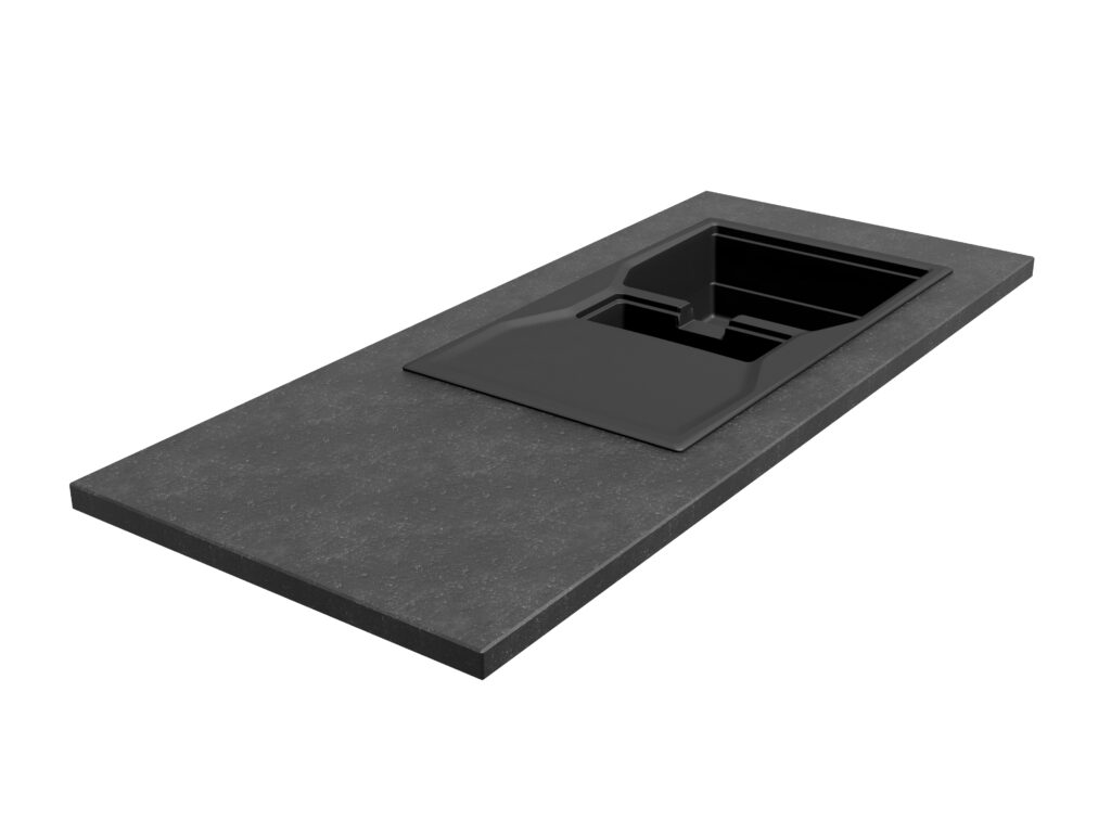 Küchenarbeitsplatte aus Granit Absolute Black Antiquität 2cm