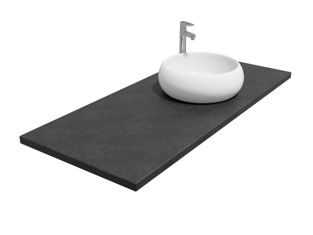 Badezimmer-Arbeitsplatteaus Granit Absolute Black Antiquität 3cm