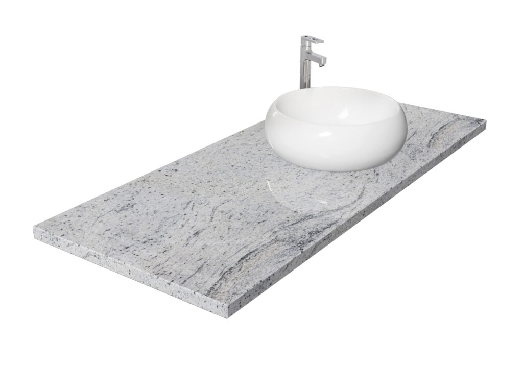 Badezimmer-Arbeitsplatte aus Granit Kashmir White 2cm