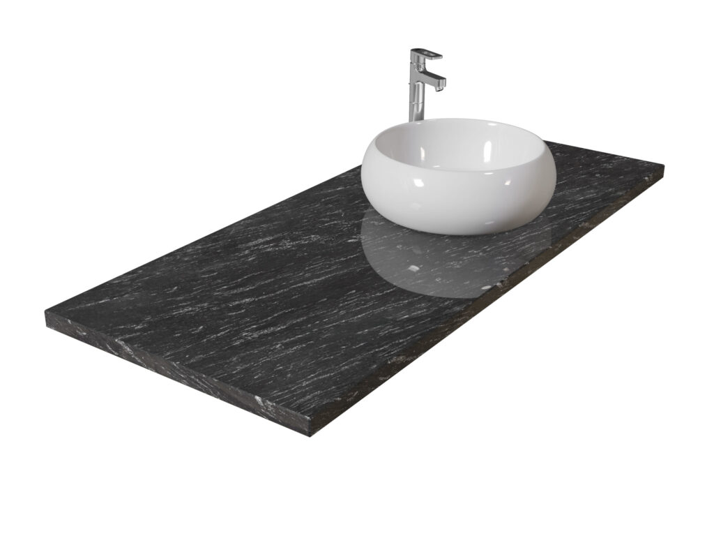 Badezimmer-Arbeitsplatte aus Granit Silver Antracite 2cm