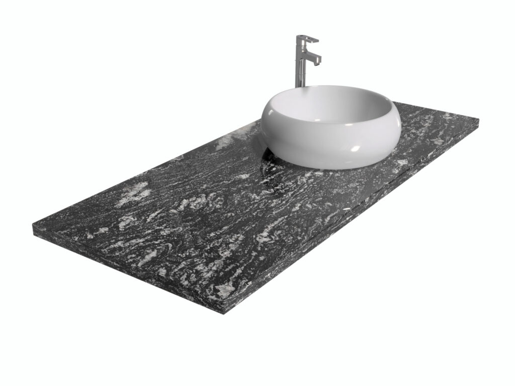 Badezimmer-Arbeitsplatte aus Granit Titanium Silver 3cm