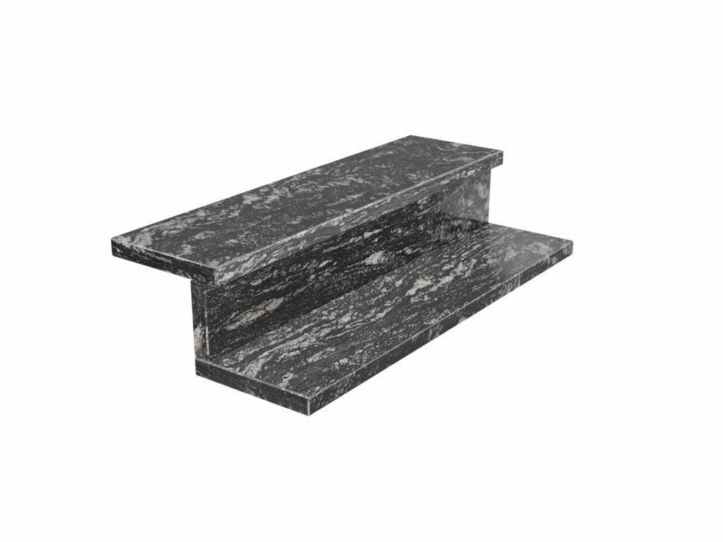 Granit-Treppen Titanium Silver 3cm