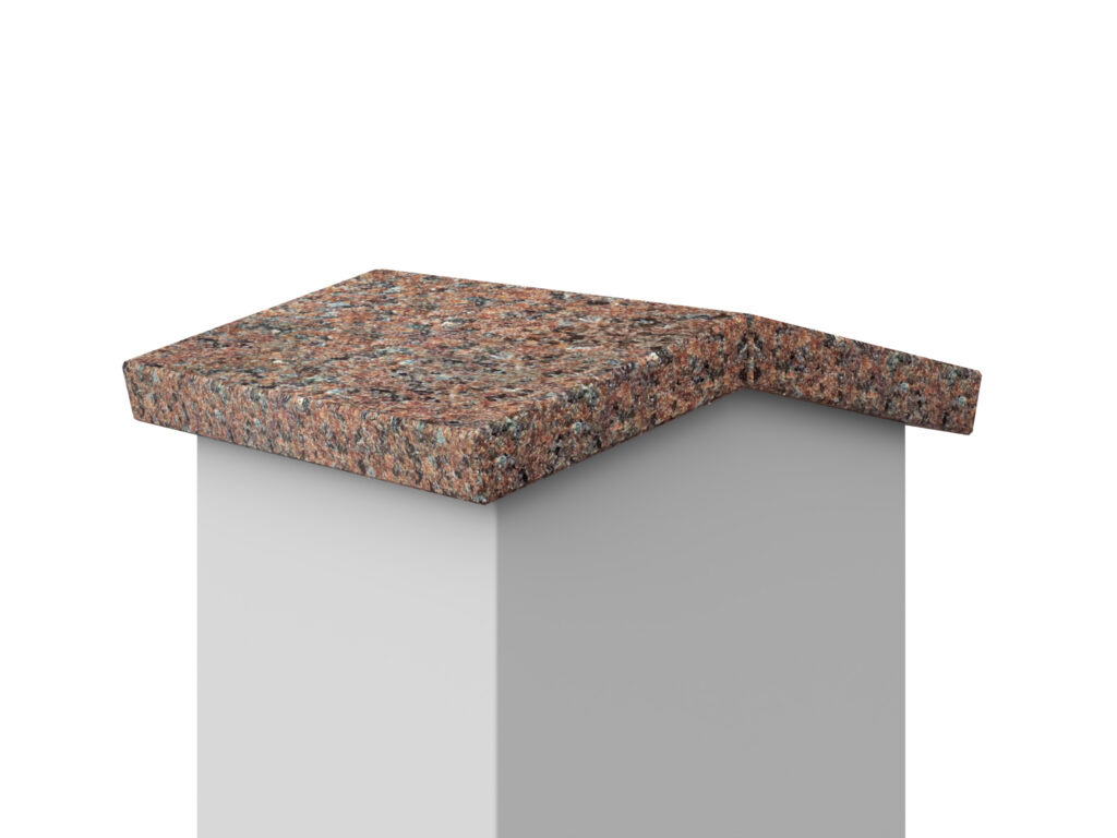 Granit Giebel Abdeckung Geklebt Bohus Red Geflammt 3cm