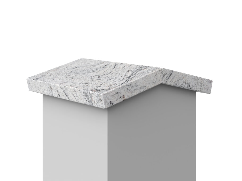 Granit Giebel Abdeckung Geklebt Kashmir White 2cm