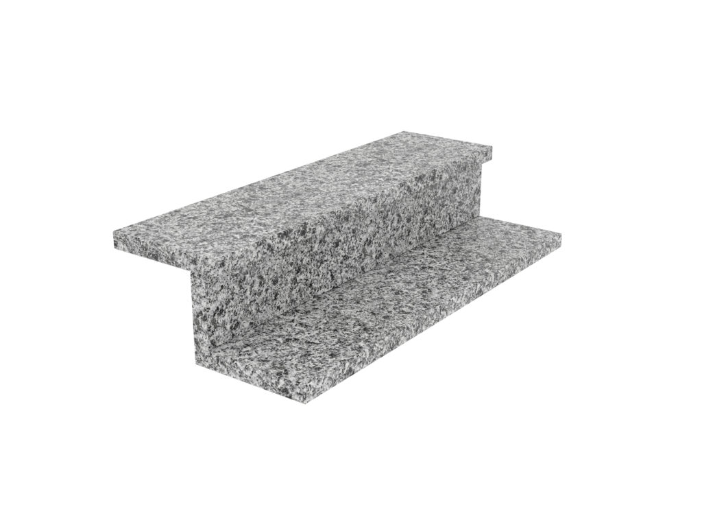 Granit-Treppen Grey 2cm GEFLAMMT