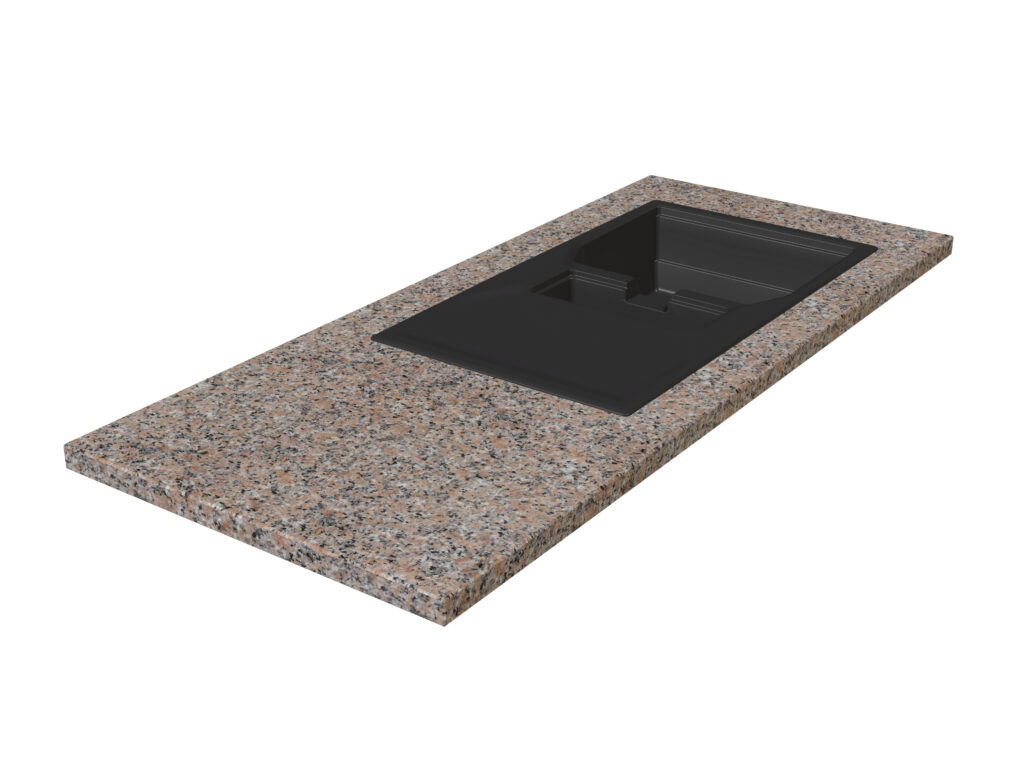 Küchen-Arbeitsplatte aus Granit Rosa Porino 2cm