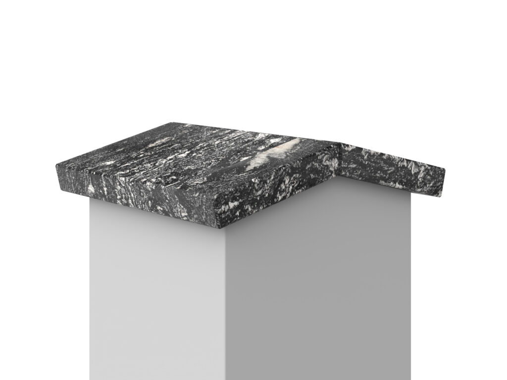 Granit Giebel Abdeckung Geklebt Titanium Silver 3cm