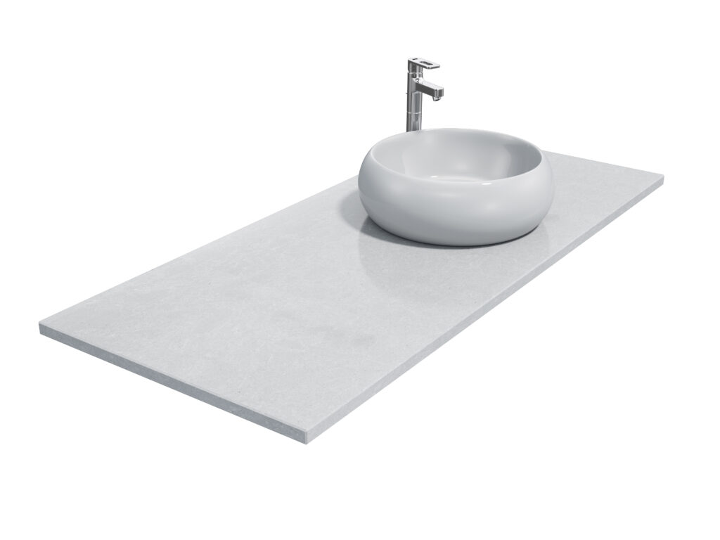 Badezimmer-Arbeitsplatteaus Agglo Marmor White Pearl 2cm