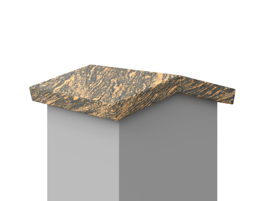 Granit Giebel Abdeckung Geklebt Gold Antracite 2cm Antiquität