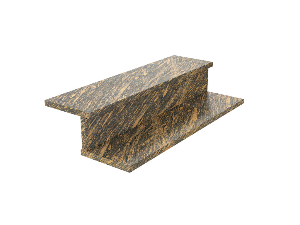 Granit-Treppen Gold Antracite 2cm Antiquität