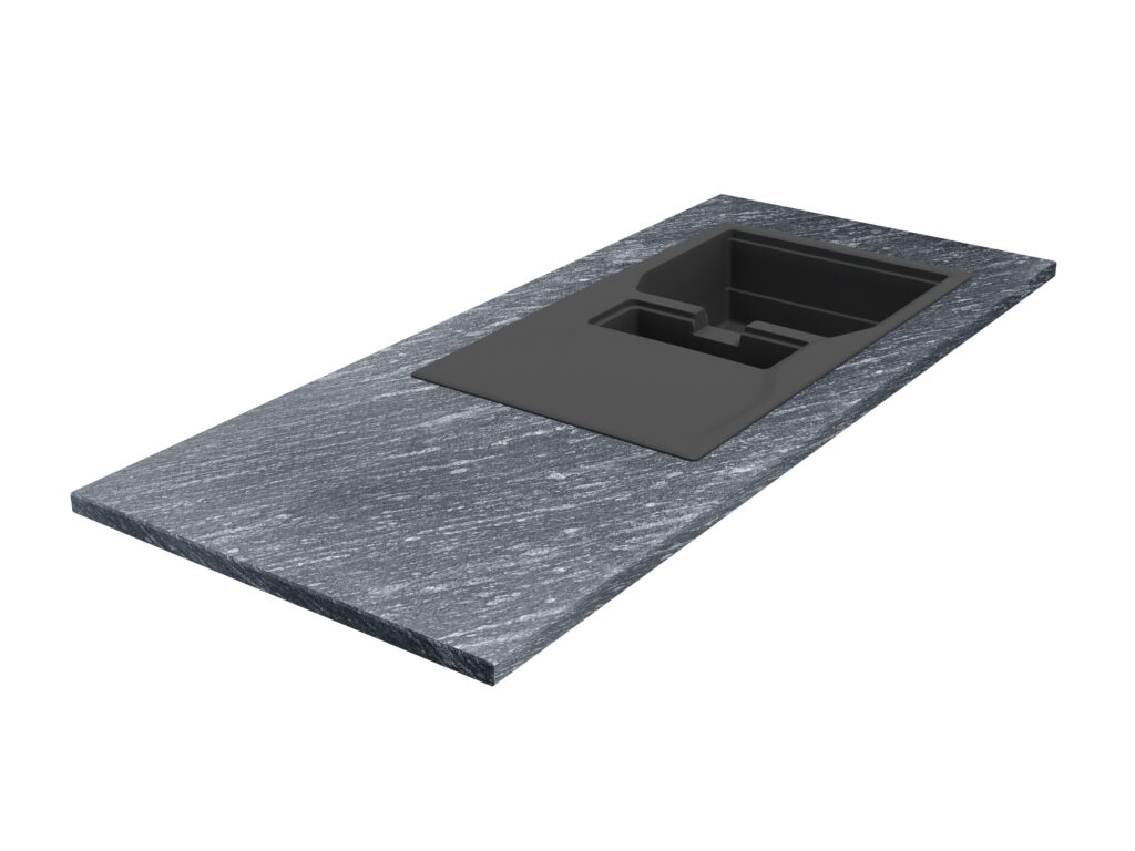 Küchen-Arbeitsplatte aus Granit Silver Antracite 3cm Antiquität