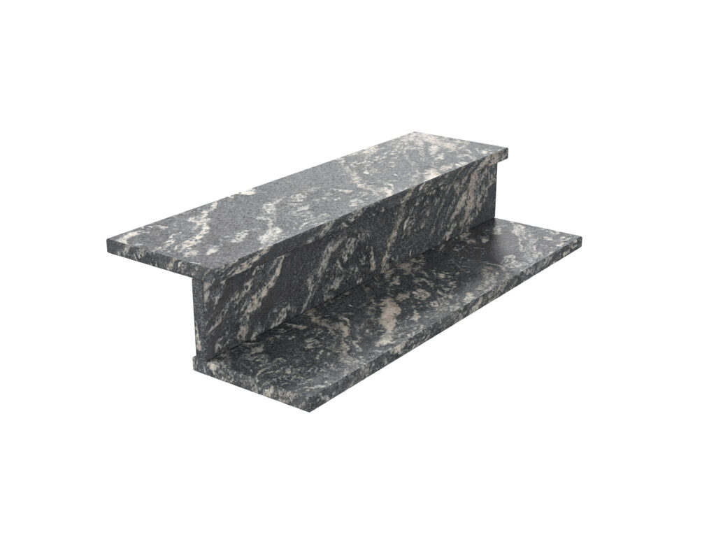 Granit-Treppen Titanium Silver 2cm Antiquität